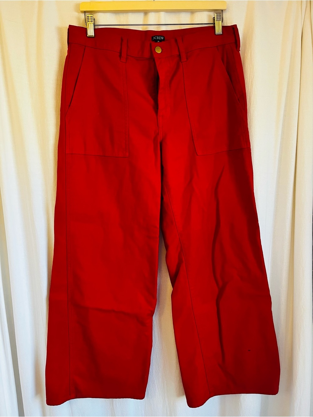 J. Crew Cherry Red Wide-Leg Women's Pants